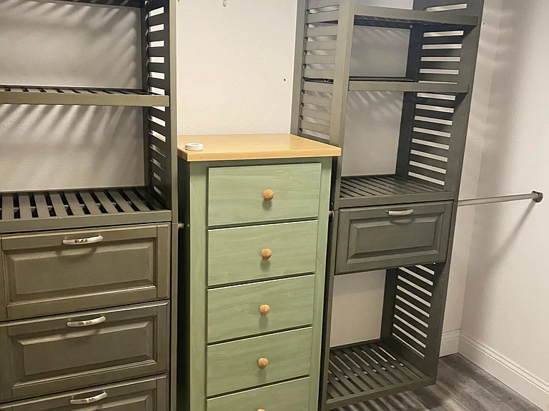 Master bedroom closet. There are two