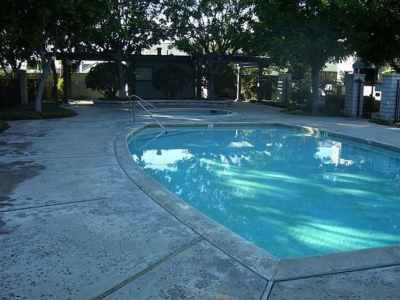 pool area with spa & bathrooms