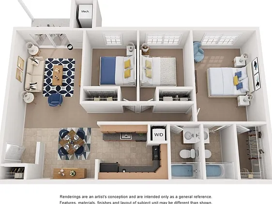 Dogwood | Three Bedroom Dogwood | Three Bedroom