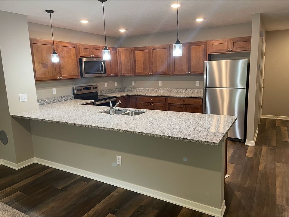 Kitchen with bar seating
