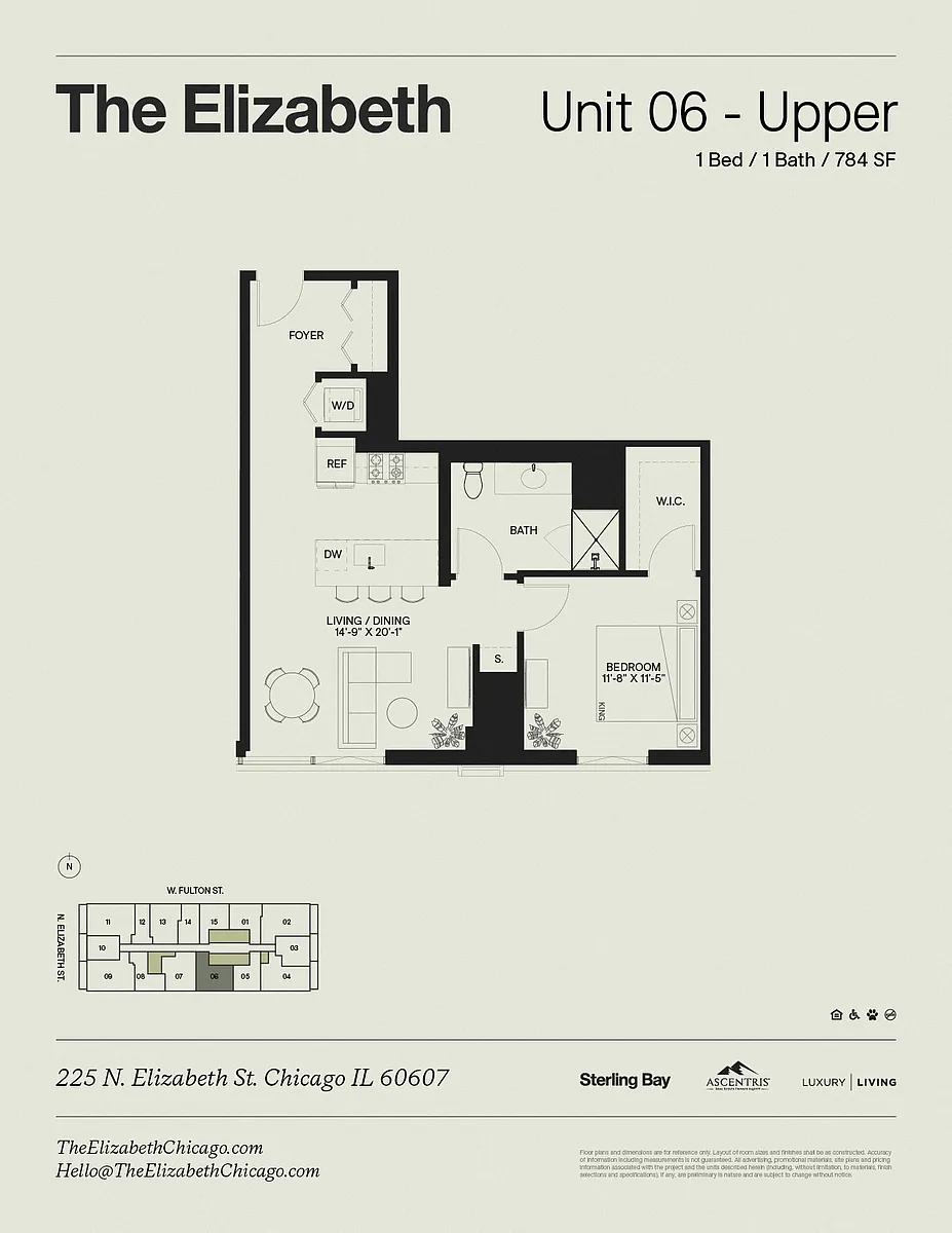 Floor plan 06 - 1Bed/1bath, Upper