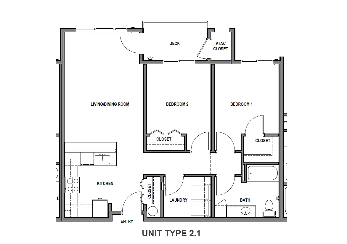Floor plan Two-Bedroom