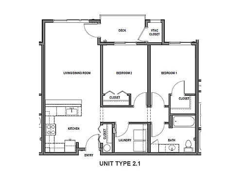 Floor plan Two-Bedroom