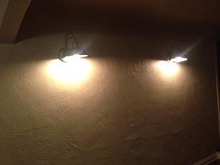 Light fixtures in living room.