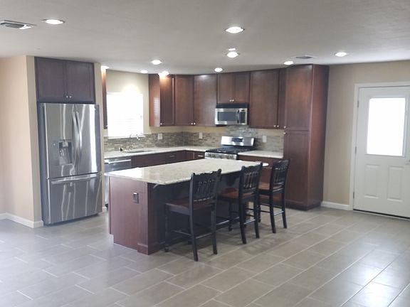 The kitchen from the front door