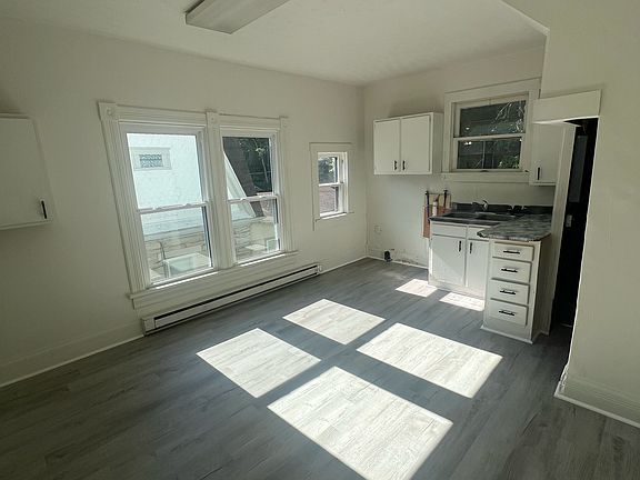 Functional kitchen ready for your own stove and refrigerator.