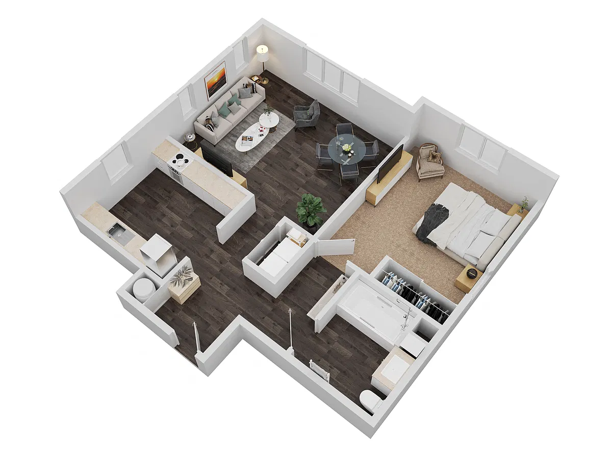 Floor plan 1X1 A1