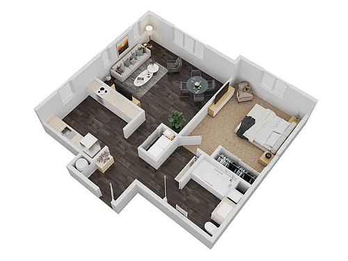 Floor plan 1X1 A1