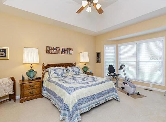 Master Bedroom with Coffered Ceilings and 4 Bay Window
