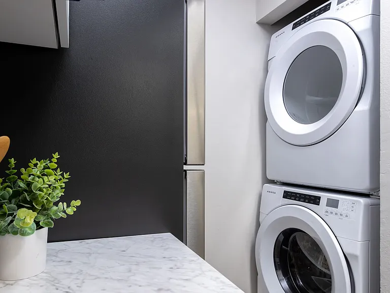 Effortless laundry with convenient in-unit washer and dryer appliances.