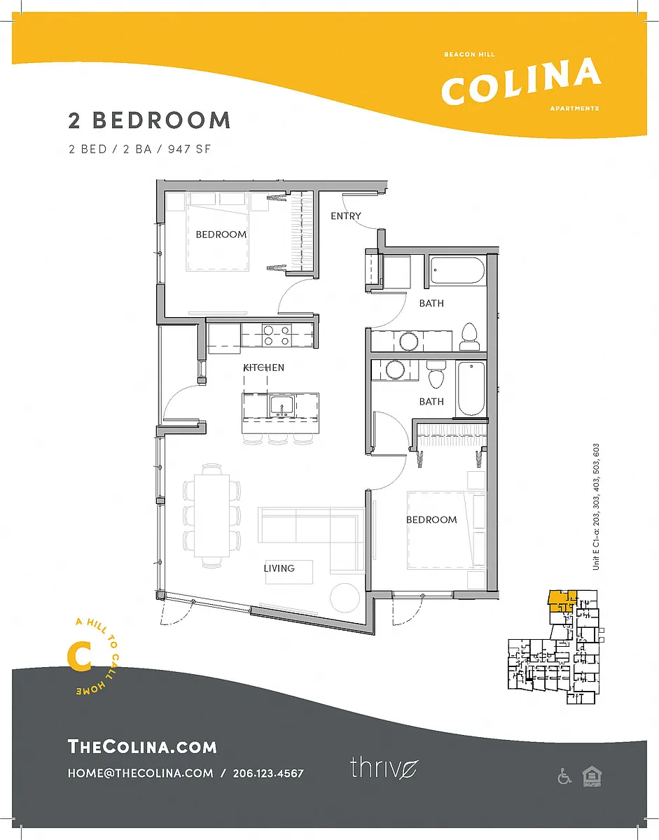 Floor plan 2x2 - C1-A East
