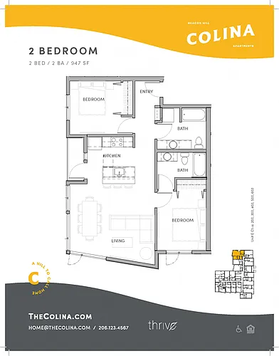 Floor plan 2x2 - C1-A East