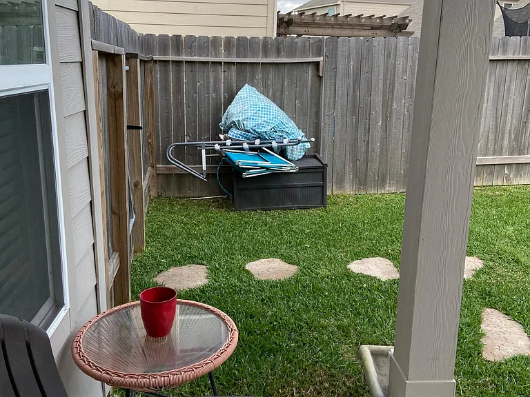View of the backyard from back patio