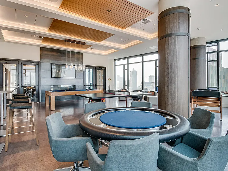 Card table in Sky Lounge