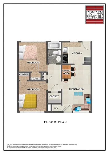 Floor plan Two Bedroom