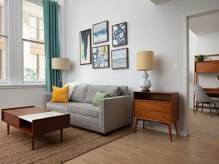 202 Model Home - Living into Bedroom