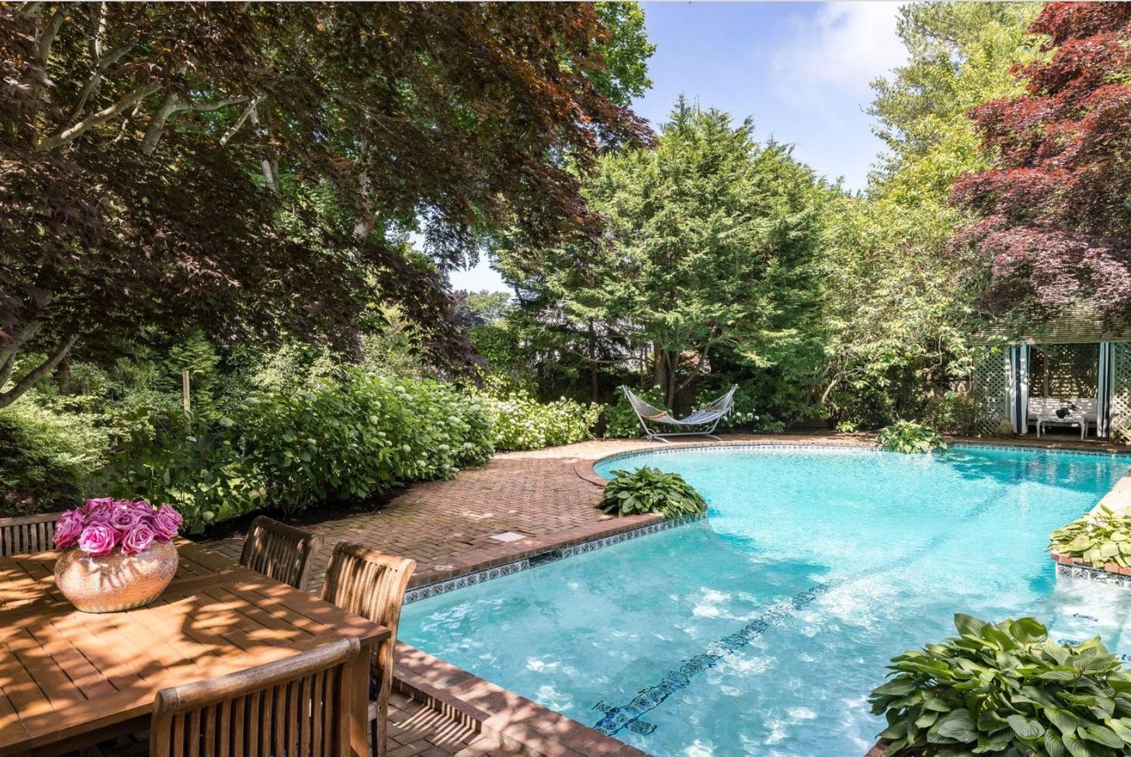  pool area view from outdoor dining table