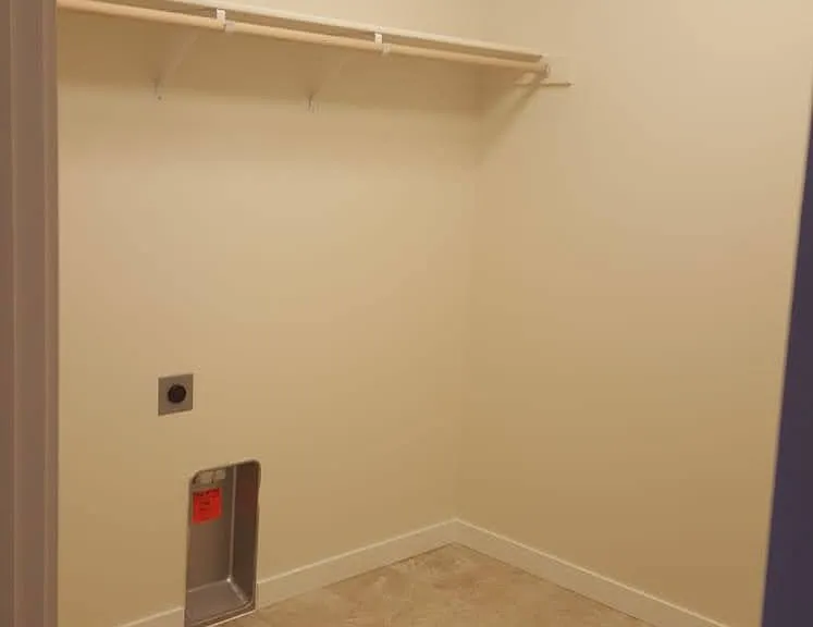 Laundry room with electric washer and dryer hookup; washer and dryer also available (not shown here)