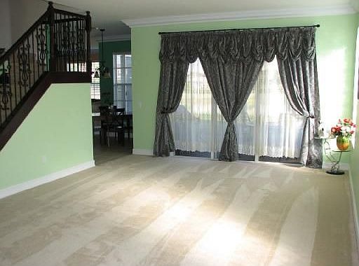 Formal Living Room-wroght iron banister 