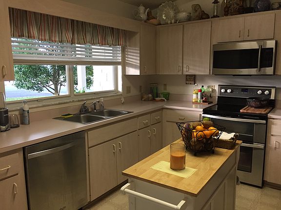Kitchen overlooks front yard