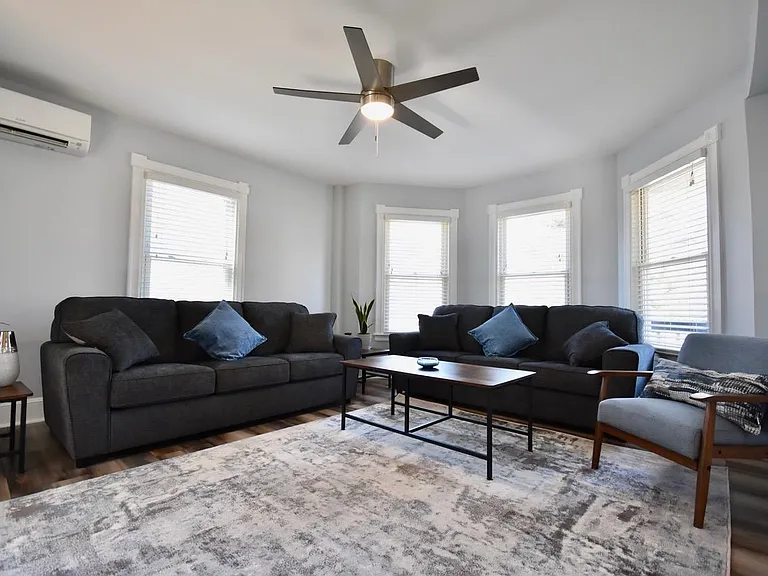 Spacious living room with plenty of seating