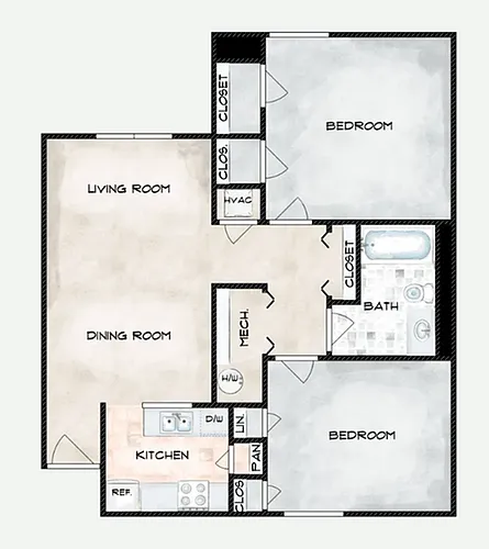 Floor plan 2X1M