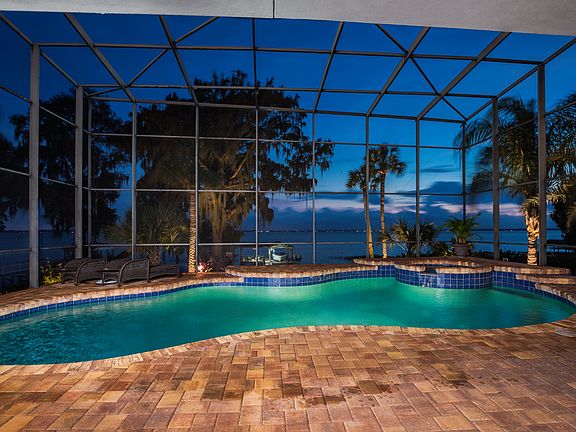 Pool and view of Lake Eustis
