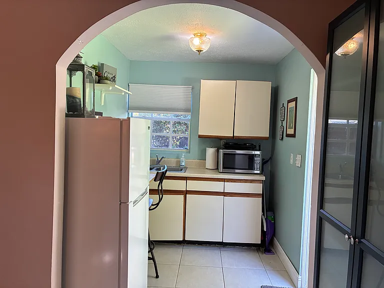 Kitchen entryway from the bedroom