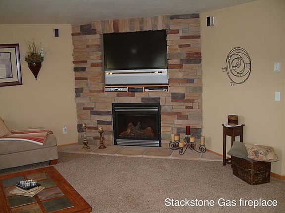 Gas Fireplace Stone Surround