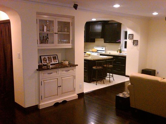 Living Room, Bar, Kitchen