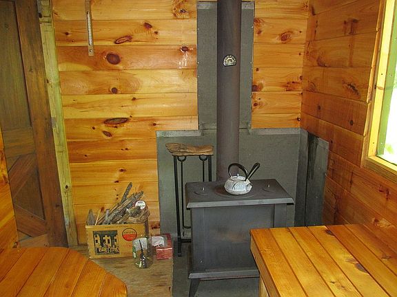 Woodstove in Sauna