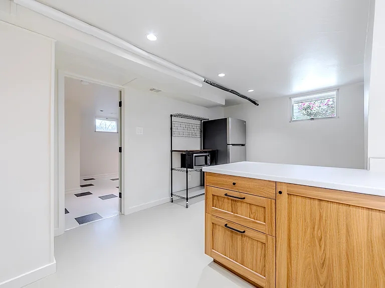 Full size fridge and plenty of counter space