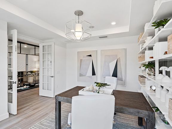 Flex room with optional doors, perfect for a home office.