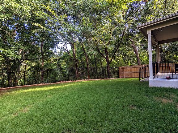 Backyard with greenbelt view