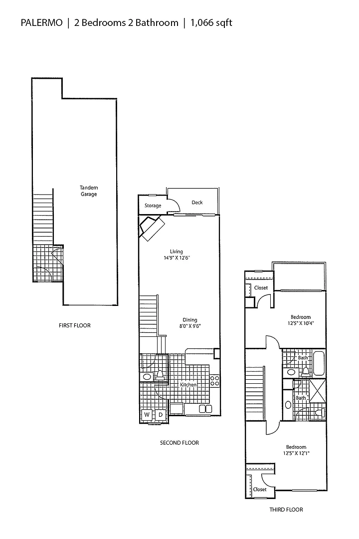 Floor plan 2 Bedroom C1tr Renovated