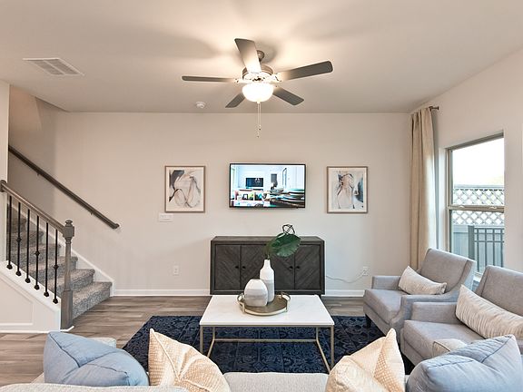 The Amber floorplan modeled at Bryson Meadows.