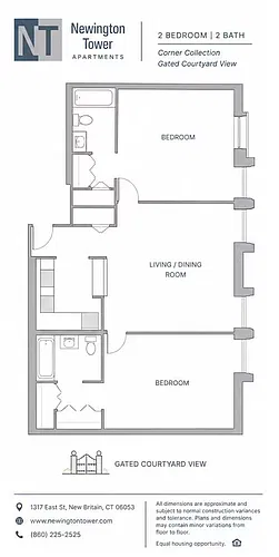 Floor plan Premium 2BR - Gated Lot View