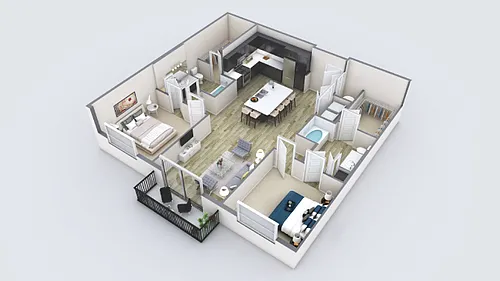 Floor plan Two-Bedroom Apartment (B2)