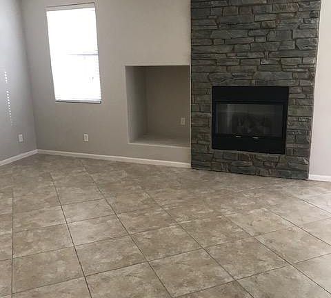 Living area with gas burning fireplace