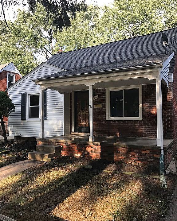 Sheltered front porch