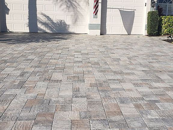 New paver driveway.