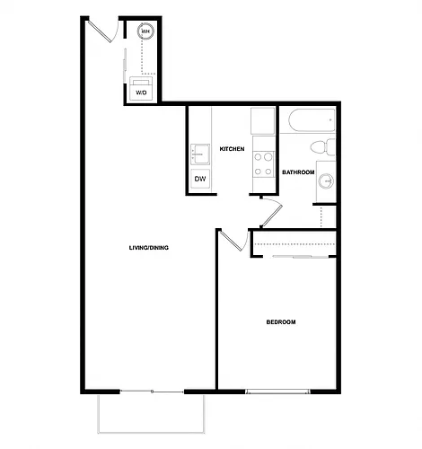 Floor plan Leilani 2 1x1 LG
