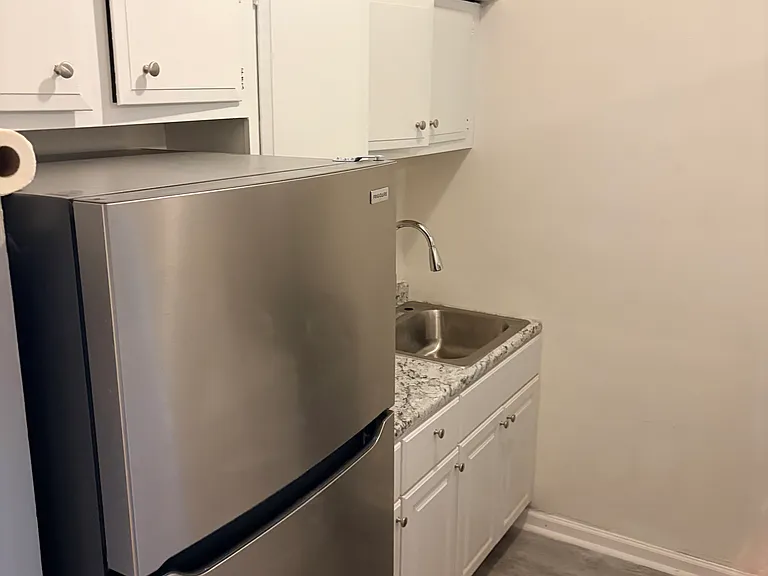 Kitchen with new refrigerator