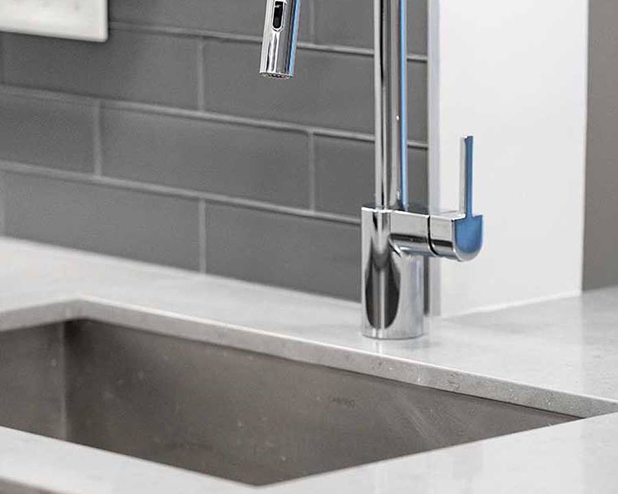 Kitchen with undermount sink