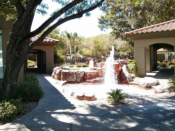 Fountains greet your arrival