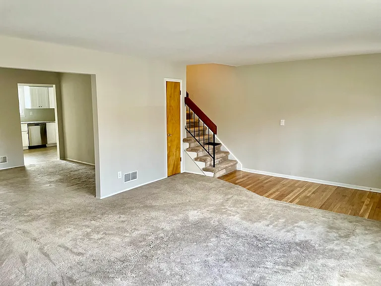 Living room, dining room, kitchen