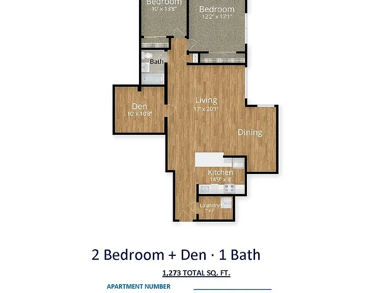 2 Bedroom 1 Bathroom Den 2 Bedroom 1 Bathroom Den