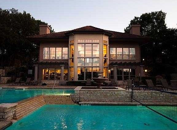 Pool area at dusk!