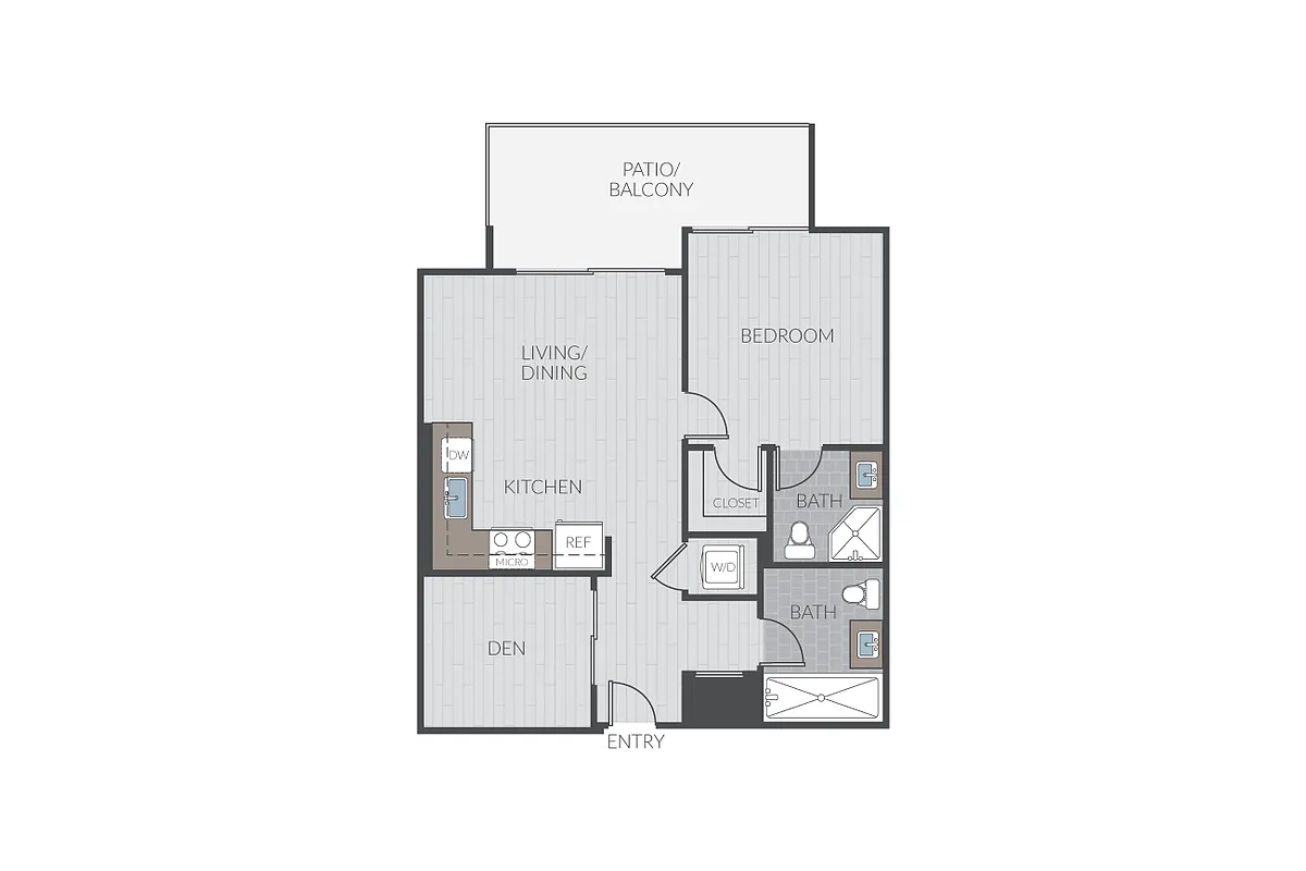 Floor plan Plan 1H + Den