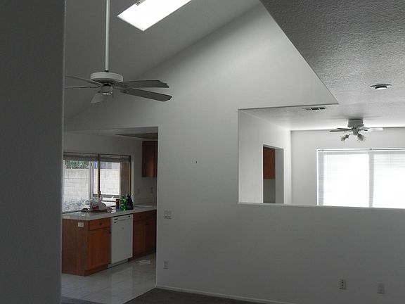 Family room and kitchen